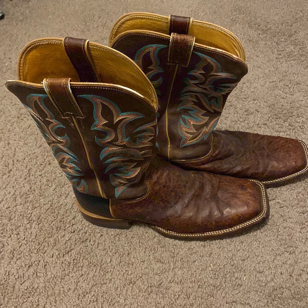 Mens Justin Boots size 12 ostrich skin